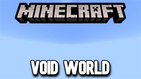 How To Make A Void World In Minecraft Java Edition Youtube
