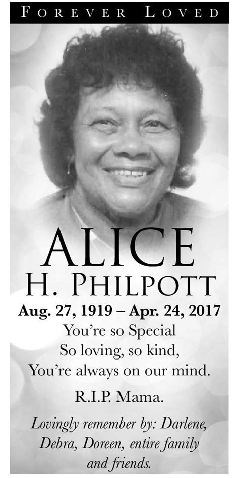 Alice Philpott Obituary 2018 Hamilton Bermuda The Royal Gazette