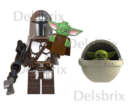 Star Wars Mandalorian Minifigures Boba Fett Baby Yoda Grogu Etsy