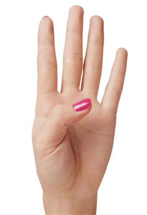 Women Hand Showing Four Finger Png Png Mart