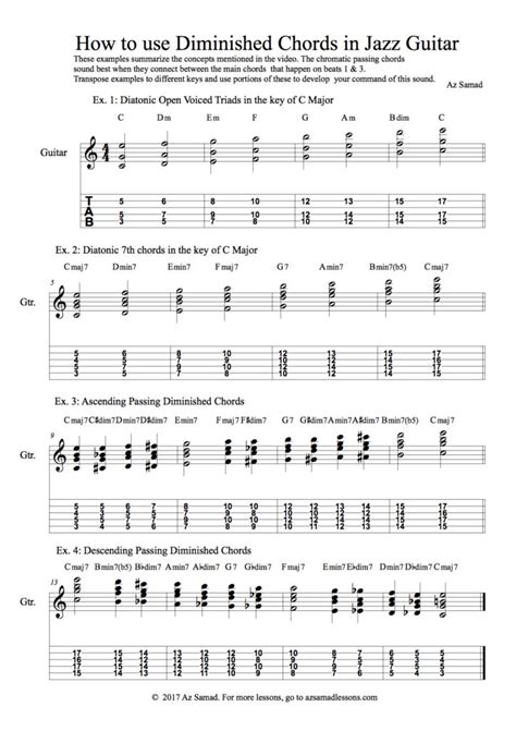 How To Use Diminished Chords For Jazz Guitar
