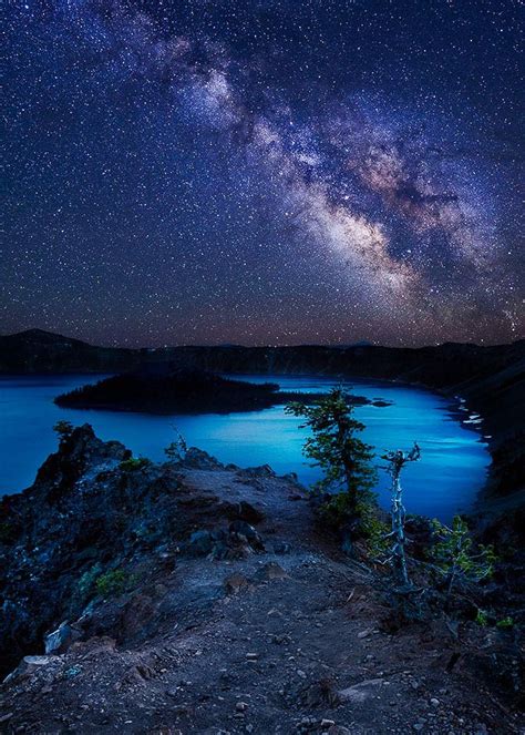 Coiour My World Starry Night Over Crater Lake ~ Rick Parchen