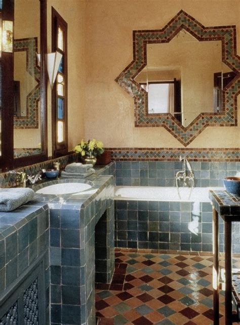 Moroccan Tile Bathroom Floor Tiles Bathrooms Small Moroccan Bathroom