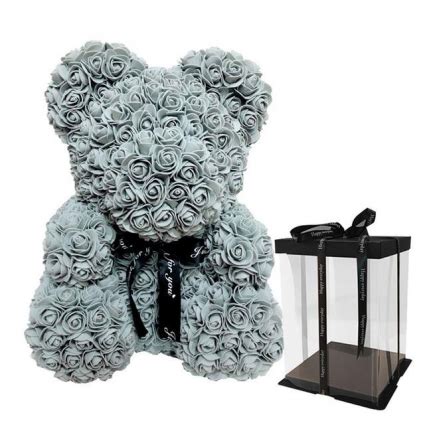 Maybe you would like to learn more about one of these? Teddy Bear Made Of Roses 14" Grey in Bronx, NY - Bella's ...