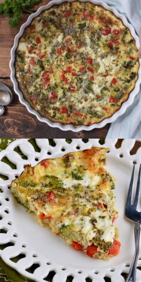 This Crustless Vegetable Quiche Is Only 120 Calories A Slice And Packed