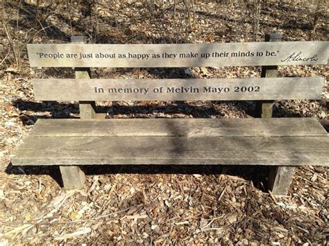 Bench With Quote From Abe Memorial Garden Bench Outdoor Decor