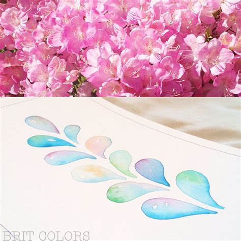 Watercolor Drops By Britcolors Handmade Colorful Watercolor Painting