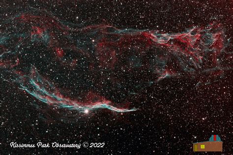 Digital Image The Western Veil Nebula Kissimmee Park Observatory