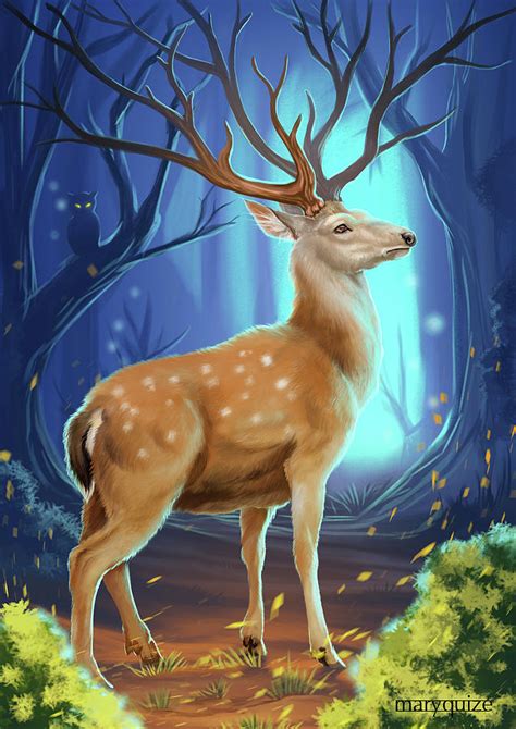 Magic Deer Digital Art By Maryquize