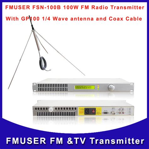 Fmuser Fsn 100b 100w Transmitter Fm Radio Broadcast With Gp100 14 Wave