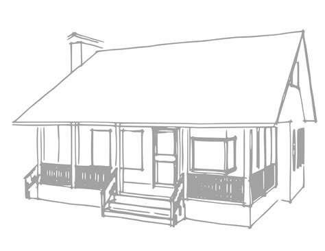 How To Draw A House With A Porch