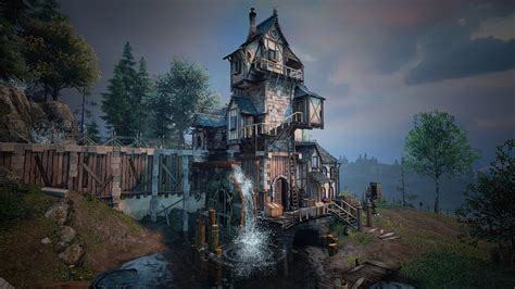 WaterMill Day, SilverTM . | Game environment, Environment concept, Environment