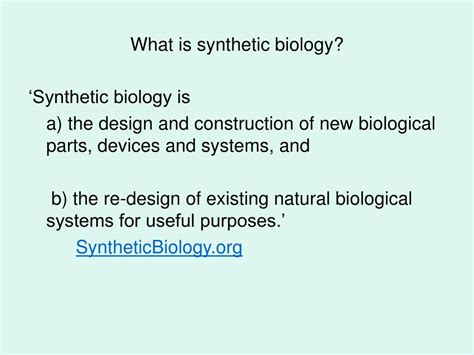 Ppt What Is Synthetic Biology Powerpoint Presentation Free Download