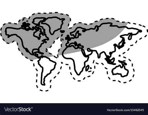 World Map Silhouette Royalty Free Vector Image