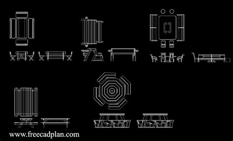 Outdoor Table Dwg Cad Block In Autocad Free Download Free Cad Plan