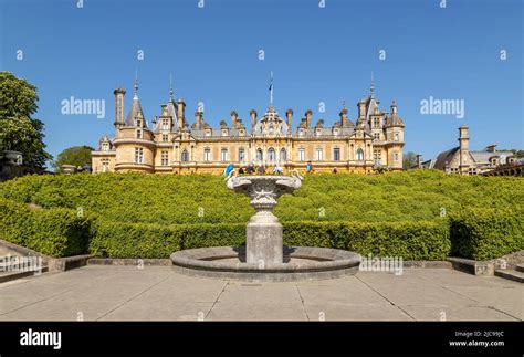 Lower Terrace And Fountain With View Of Waddesdon Manor A Grade I