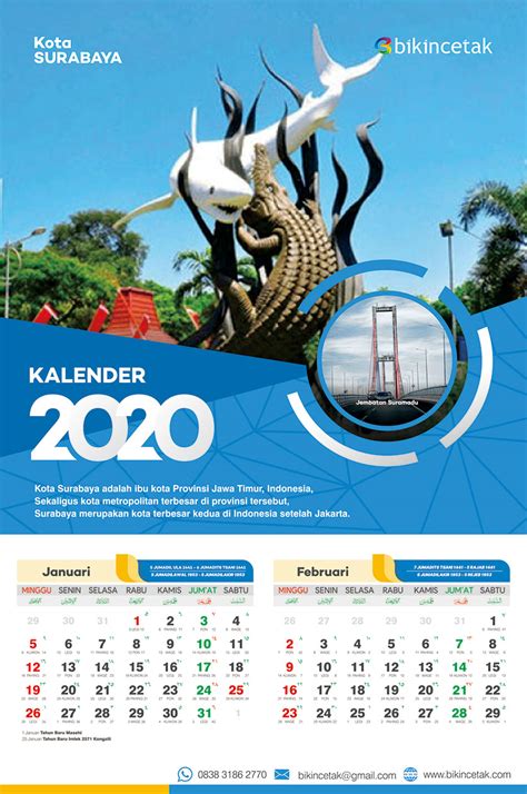 Download Gratis Template Kalender 2020 Lengkap Free