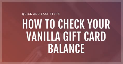 How To Check Your Vanilla Gift Card Balance CoinCola Blog