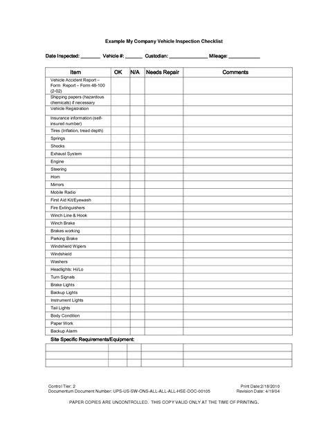 Globalvision color inspection is the first digital inspection solution for color management for pdfs and printed components. Vehicle Inspection Checklist Template | Inspection ...