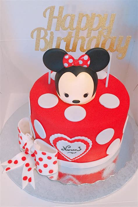 27 Great Image Of Minnie Mouse Birthday Cake Cake Designs For Girl Cupcake