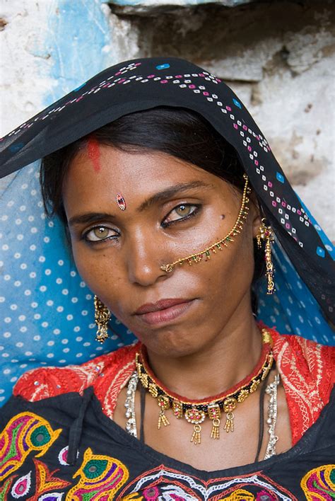 Portrait Of A Beautiful Rajasthani Woman India Mirjam Letsch