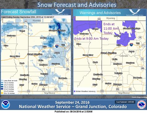 Noaa Winter Weather Advisory For Colorado Today 2 5 Of Snow