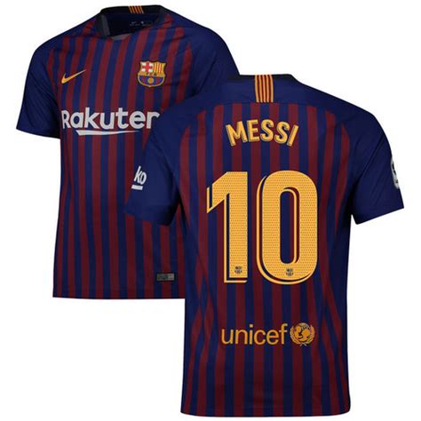 Nike Barcelona 2018 Messi Home Jersey Soccer Plus