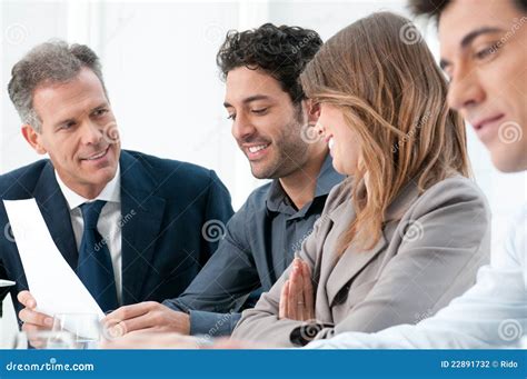 Teamwork At Office Stock Photo Image Of Meeting Businesspeople 22891732