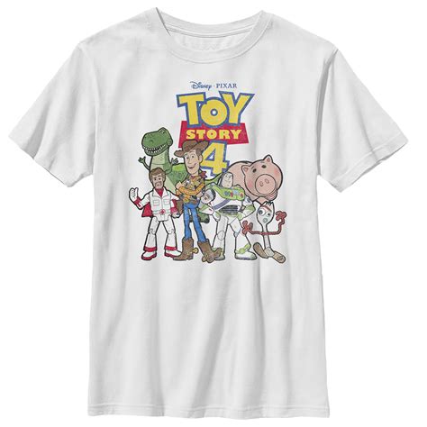 Disney Pixar Toy Story Toy Story Boys 4 Character Logo Party T Shirt
