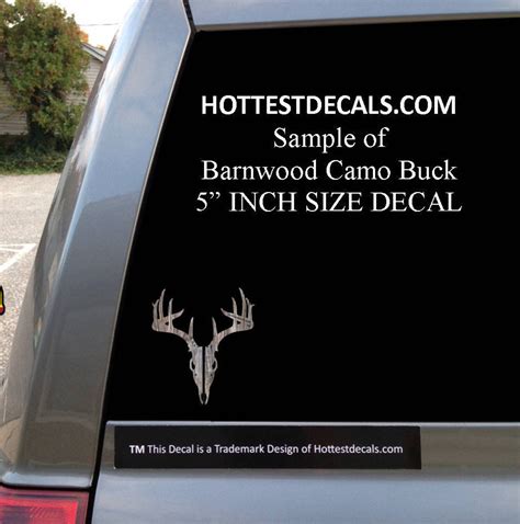 Whitetail Deer Decal Car Sticker 10 Point Barnwood Buck Hunter Etsy