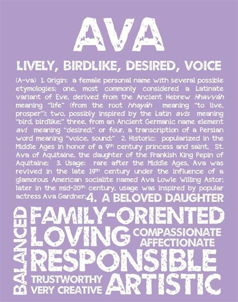 Meaning For Name Ava Meancro