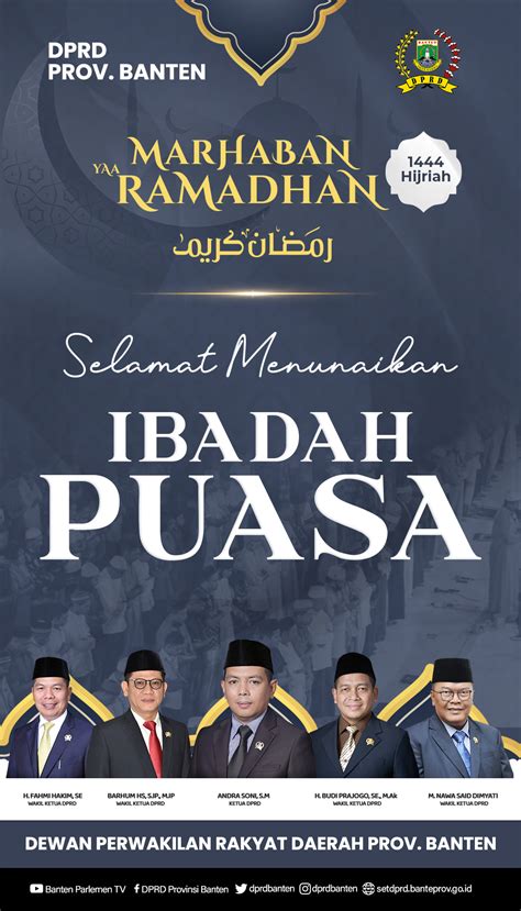 Pesan Dprd Provinsi Banten Di Bulan Suci Ramadhan 1444 Hijriah