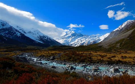Mt Cook New Zealand Landscape Hd Wallpaper