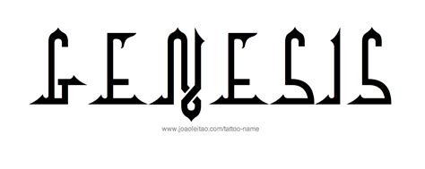 Check spelling or type a new query. Genesis Name Tattoo Designs
