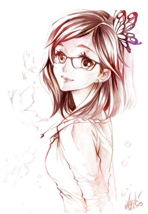26 Images Cute Anime Girl With Glasses