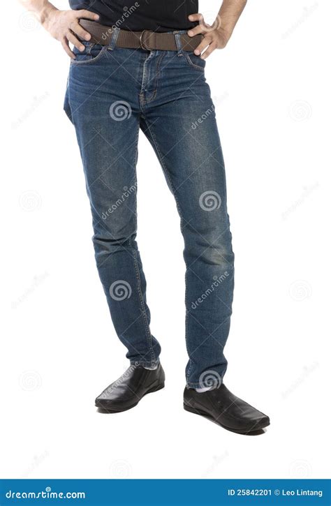 Man Wearing Jeans Stock Image Image Of Person Casual 25842201