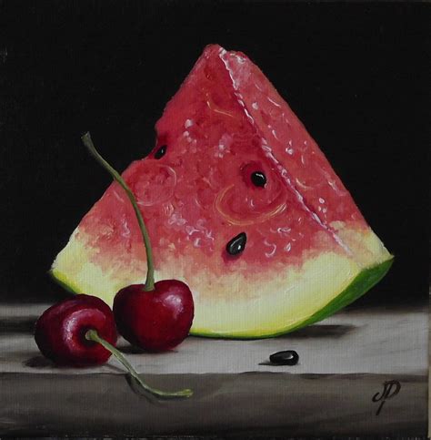 Jane Palmer Fine Art Watermelon With Cherries