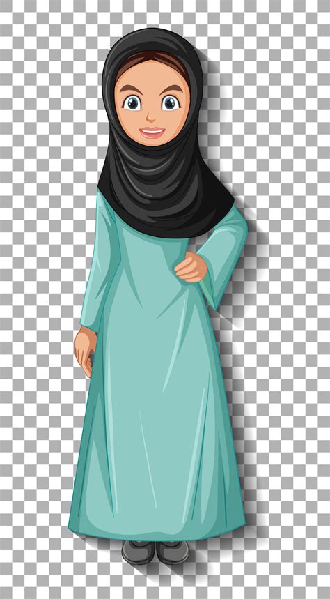 Beautiful Arabic Lady Cartoon Character Vector Art At Vecteezy