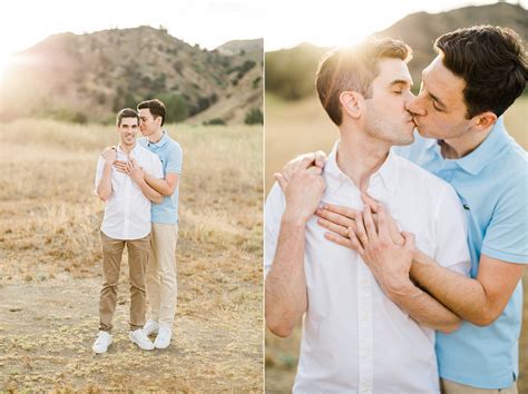 Golden Sunset LGBTQ Engagement Photos In Malibu California Los