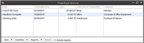 Manage Your Fixed Assets With Quickbooks