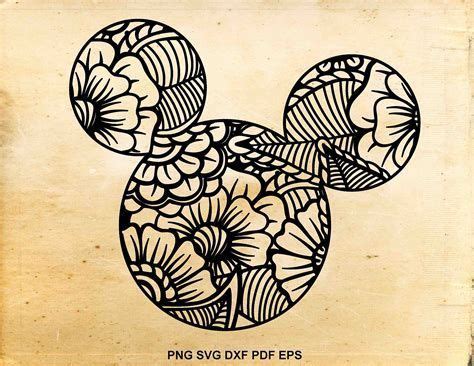 Download Image result for free svg files mandala svg | Disney designs, Disney silhouette, Mouse tattoos