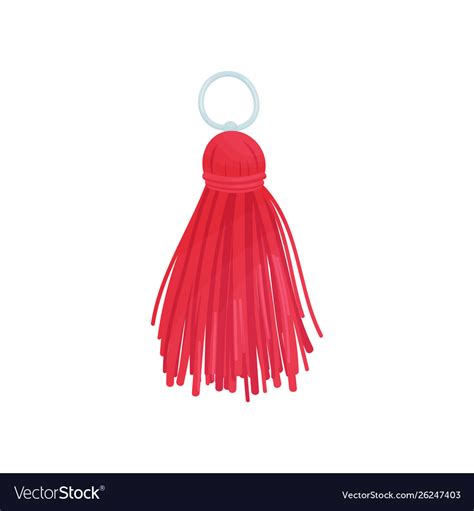 Red Tassel From Threads On Royalty Free Vector Image