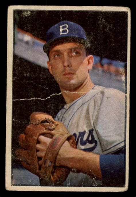 1953 Bowman 12 Carl Erskine Brooklyn Dodgers Baseball