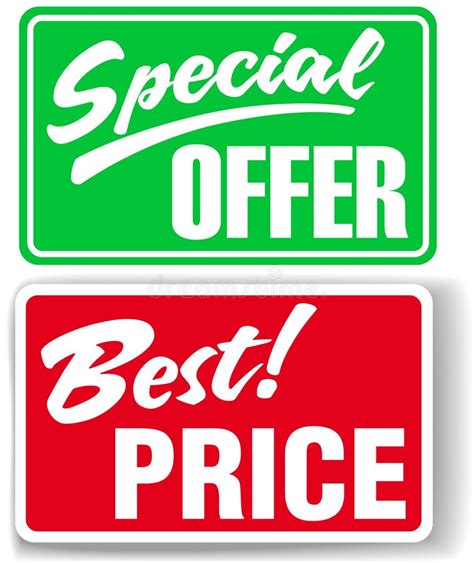 Special Offer Best Price Store Signs Stock Vector Illustration Of