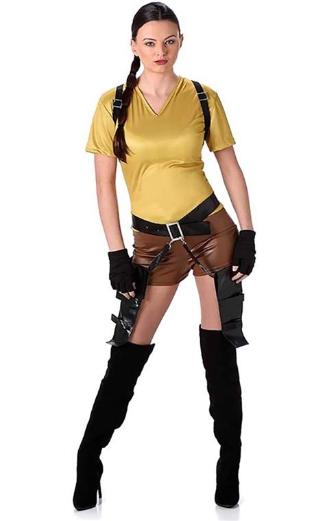 Lara Croft Tomb Raider Adult Womens Fancy Dress Halloween Adventurer