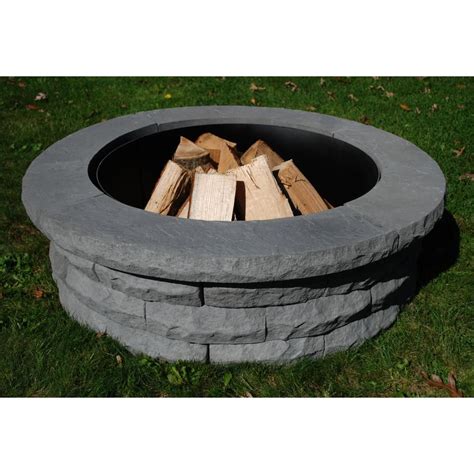 Made of sturdy add a personal touch: Nantucket Pavers Ledgestone 47 in. Concrete Fire Pit Ring ...