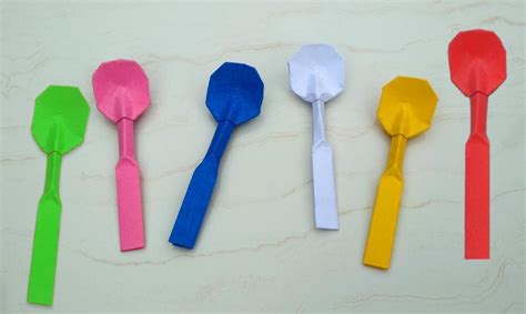 Origami Spoon Making With Color Paper Origami