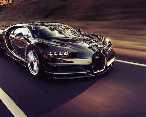 Download 1280x1024 Wallpaper Luxury Car Bugatti Chiron On Road