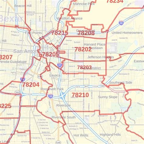 Bexar County Zip Code Map Texas