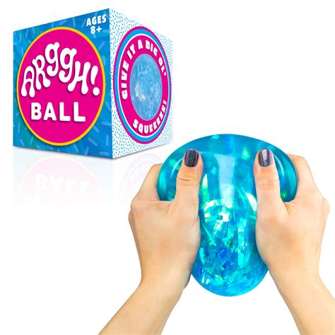 Power Your Fun Blue Glitter Fidget Stress Balls Sensory Toys